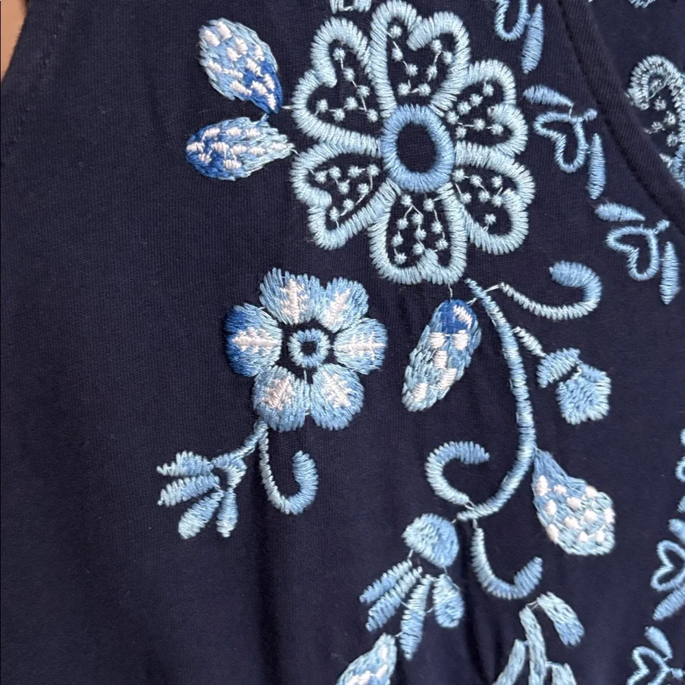 Johnny Was V-Neck Drawstring Knit Dress (Size M) - Picture 10 of 14